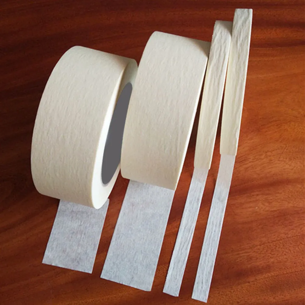 6Pcs Long Length Non-Residue Adhesive Masking Tape Textured Wrinkle Paper Tape for Stage Performance Dance Floor Wall Floor