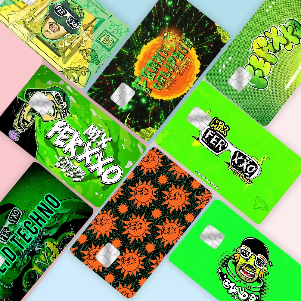 

Ferxxo Feid Singer Diy Credit Debit Card Sticker Party Sticker Decoration Waterproof Small Chip Card Skin Sticker