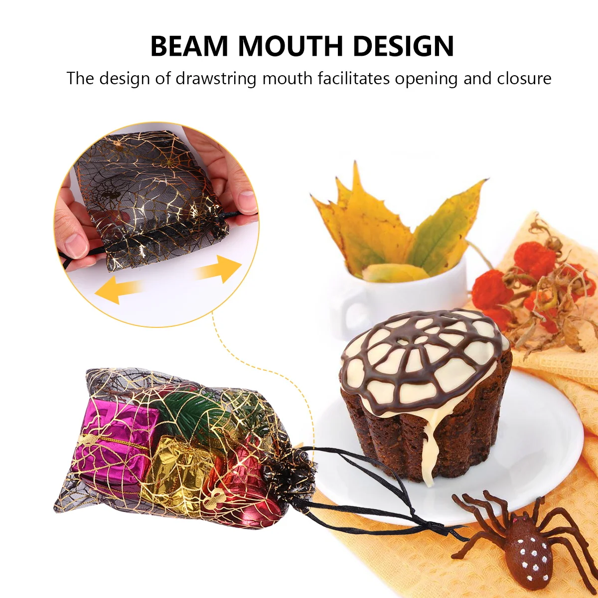 

100 Pcs Gift Storage Bag Small Jewelry Bags Organza Candy Cellophane Party Treat Goody Favor