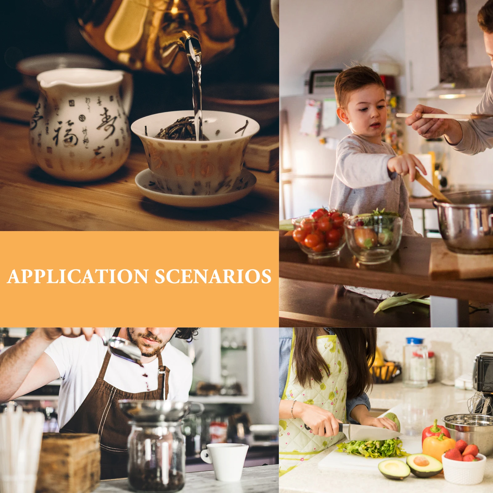 

1Pcs Glass Stainless Steel Storage Bottle Food-Grade Material Kitchen Tidy Organizer Spice Coffee Container Kitchen Use Tool