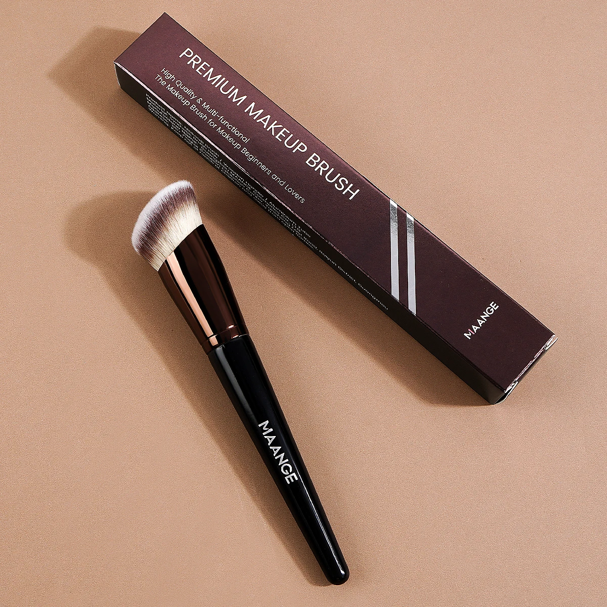 Maange pincéis de maquiagem para base densa, pincel angular, corretivo para mistura de creme líquido, ferramentas de beleza impecáveis, adequados para iniciantes