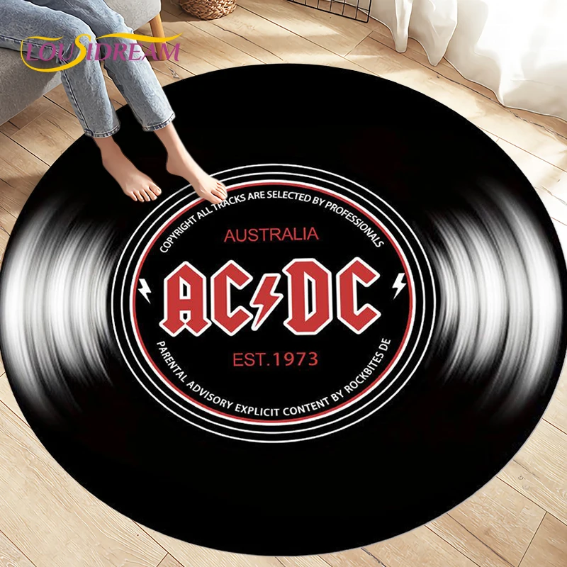 Classical Music Vinyl Record Round Rug,Carpets for Living Room Chair Decoration,Children's Play Crawling Soft Non-slip Floor Mat