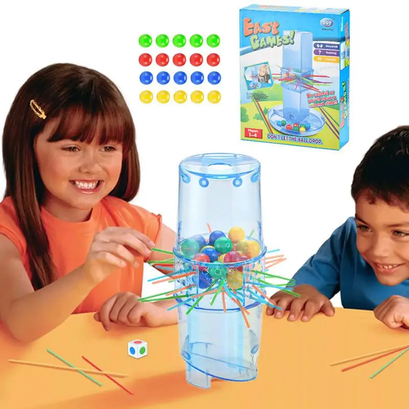 

Sticks Board Game Fast Fun Kerplunk For 2 To 4 Players Game Funny Stick Games For Children With Beads Sticks And Pagoda-shaped