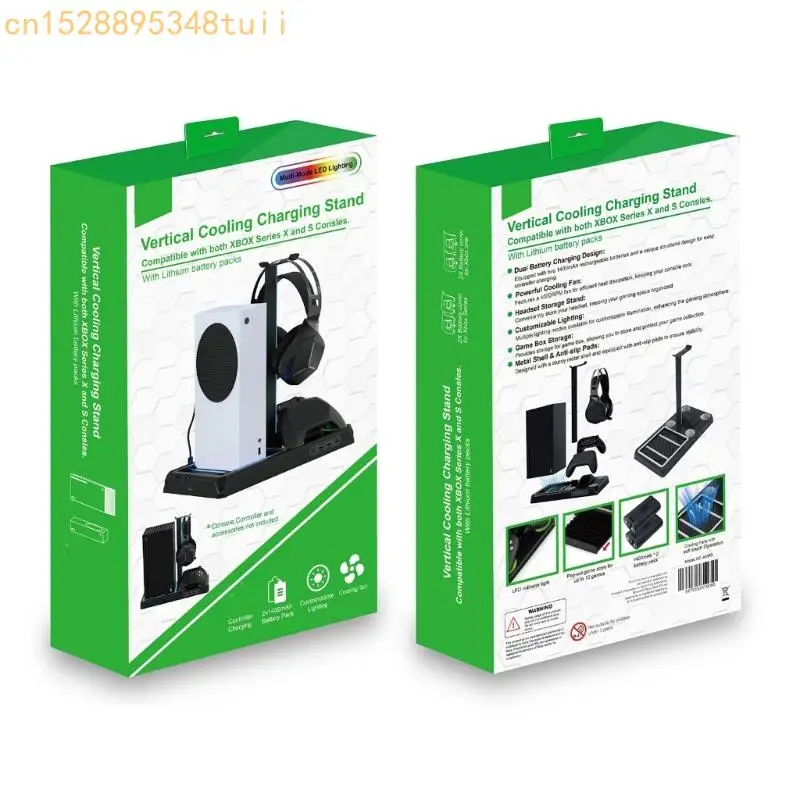 Охлаждающий вентилятор Y4QF для подставки для охлаждения игровой машины со светодиодным индикатором, 2 подставка для зарядки