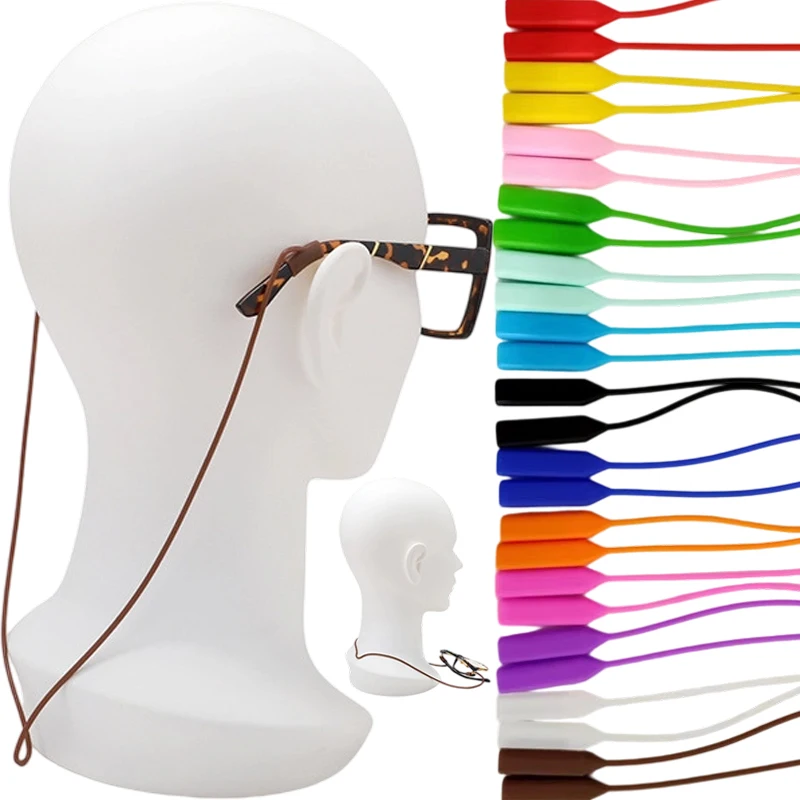 

Silicone Anti-Slip Eyeglass Straps Flat Hole Adjustable Sports Glasses Holder Elastic String Sunglasses Reading Glasses Lanyard