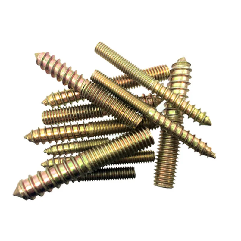 10pcs High quality M4-M8 Hanger Bolt Double Headed Bolt Self-Tapping Screw for sofa Furniture connection Fastener Hardware