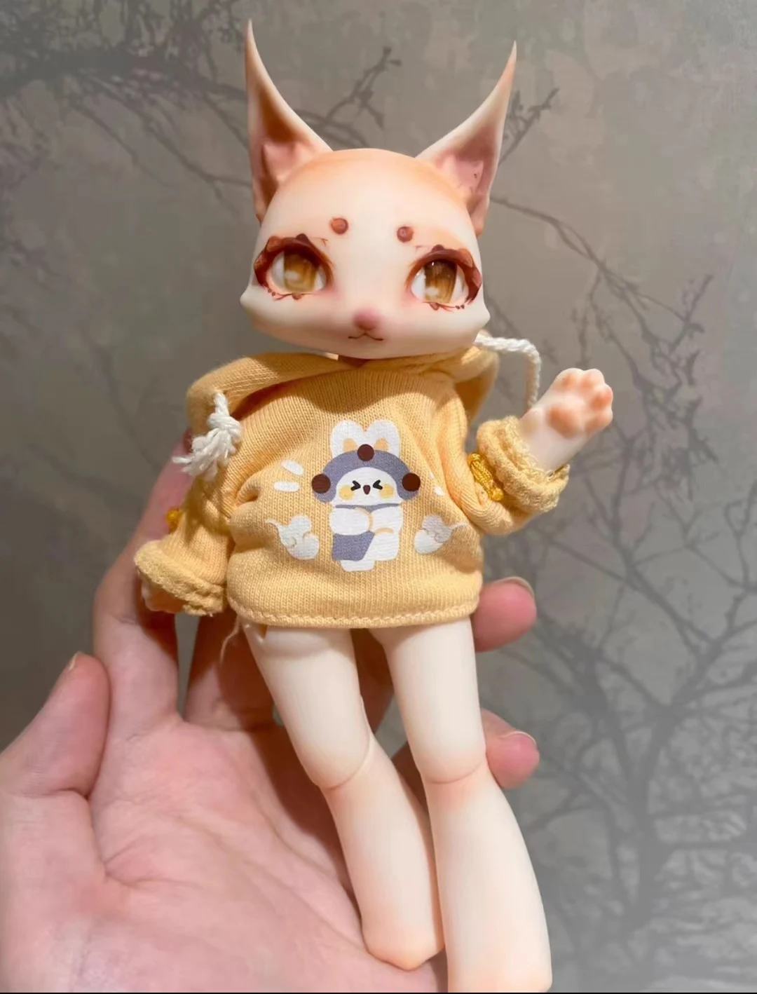 

BJD doll fox desktop ornaments Japanese girl toy craft fox ornaments free delivery project