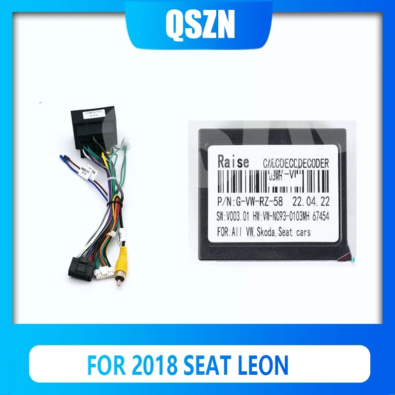 

QSZN Android Canbus Box G-VW-RZ-58 для SEAT Leon 2018, жгут проводов, автомобильный радиоприемник