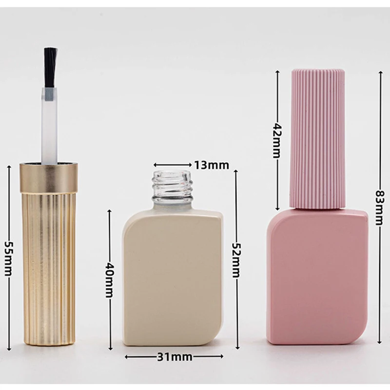 1 قطعة/2 قطعة 10 مللي 11 مللي 13 مللي زجاجة طلاء الأظافر الفارغة واضح جيل للأظافر الطلاء الغراء الحاويات مسمار زجاجات زيت التجميل أدوات الأظافر #2