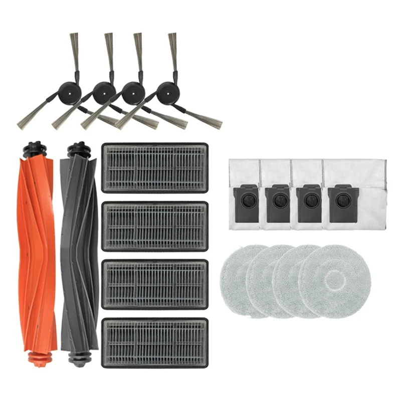 

WCS-For Dreame X40 Pro Ultra Replacement Main Side Brush HEPA Filter Mop Pads Dust Bags Spare Parts Accessories