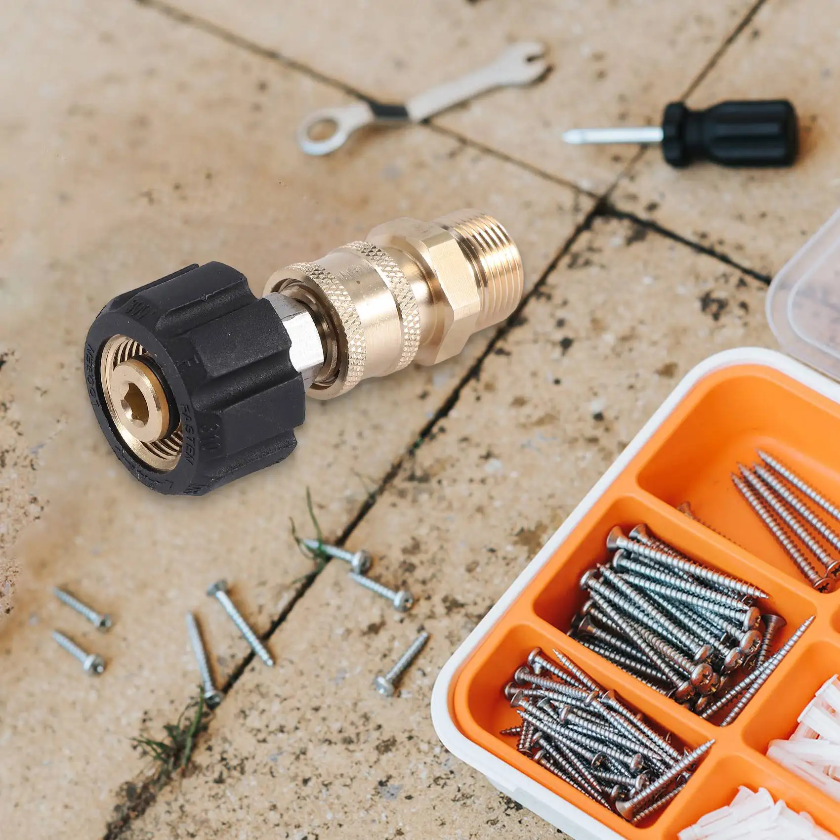 Pressure Washer Adapter Set M22 To 1/4 Inch Quick Connect Kit, M22 14Mm To 1/4 Inch Quick Connect Kit