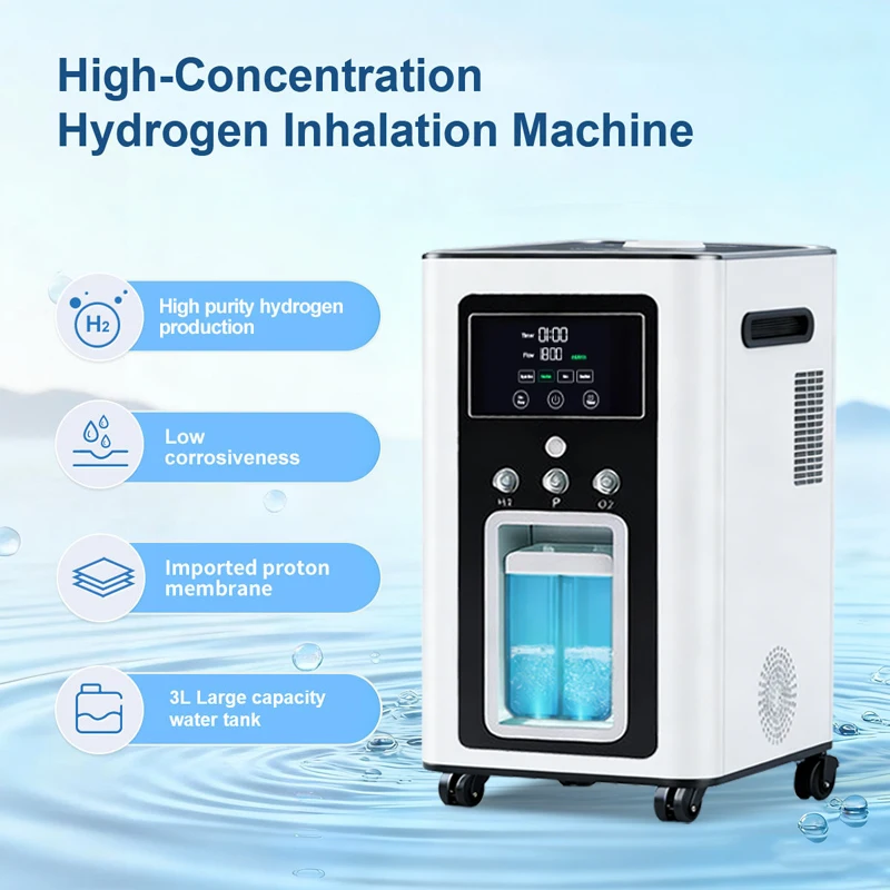 99.99% Pure Hydrogen Inhalation Machine SPE PEM 900ml 1800ml Molecular Hydrogen Gas Inhaler Water Maker Hydrogen Generator