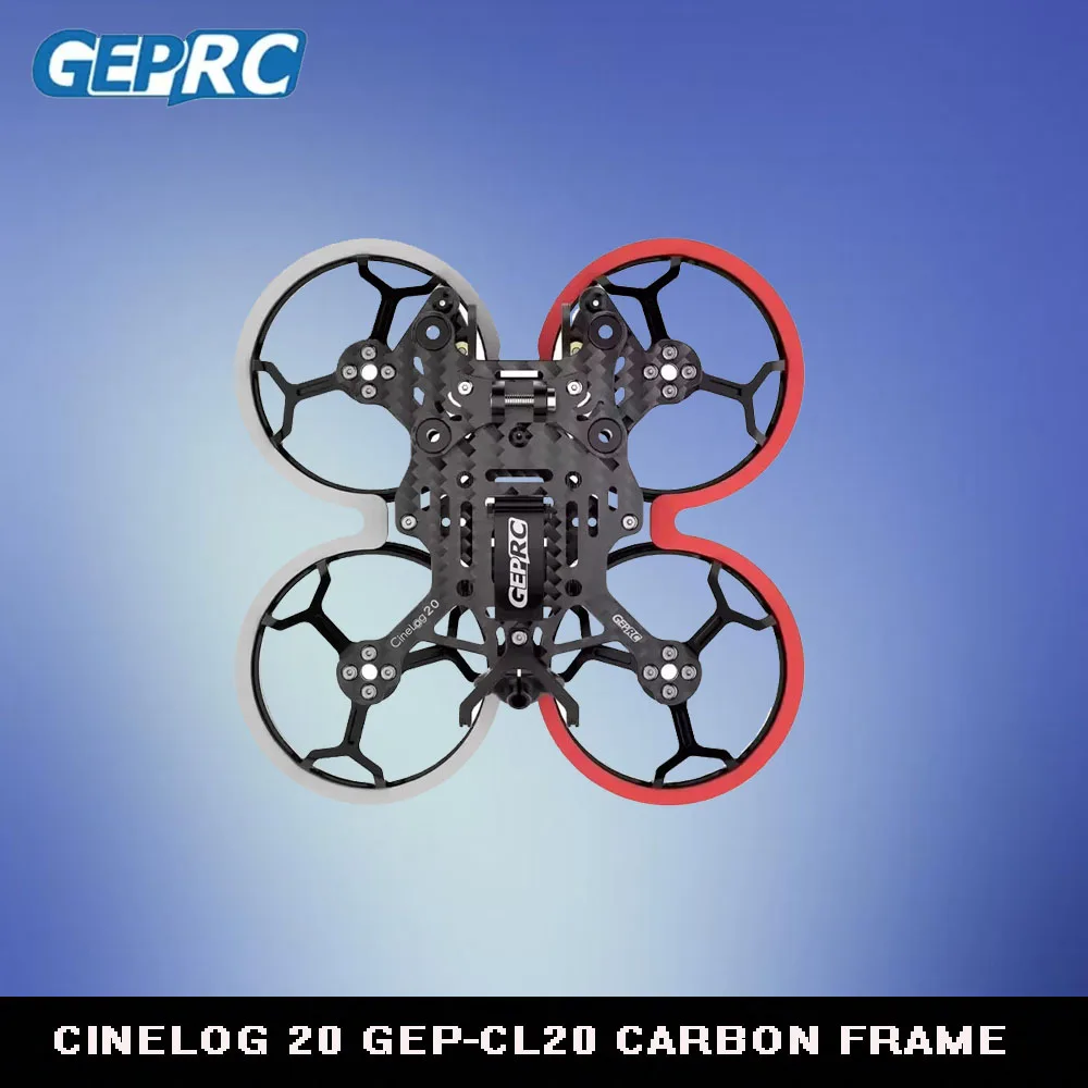 CineLog 20 GEP-CL20 Estrutura de carbono com distância entre eixos de 2 polegadas e 100 mm com proteção de suporte para ventiladores de quadricóptero FPV internos