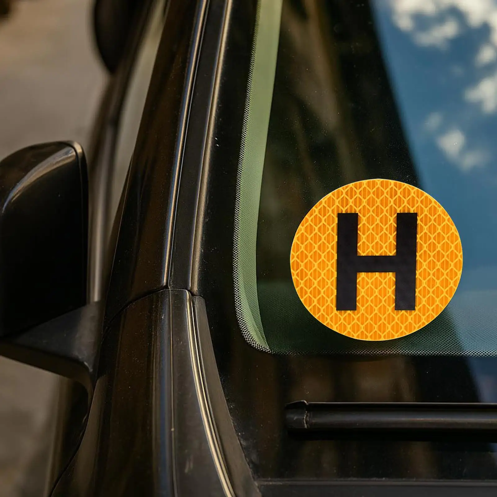 Waterproof H Sign Historic Vehicle Sticker 60mm Magnetic Driver Sign Sticker for Automotive Motorcycle Official Regulations