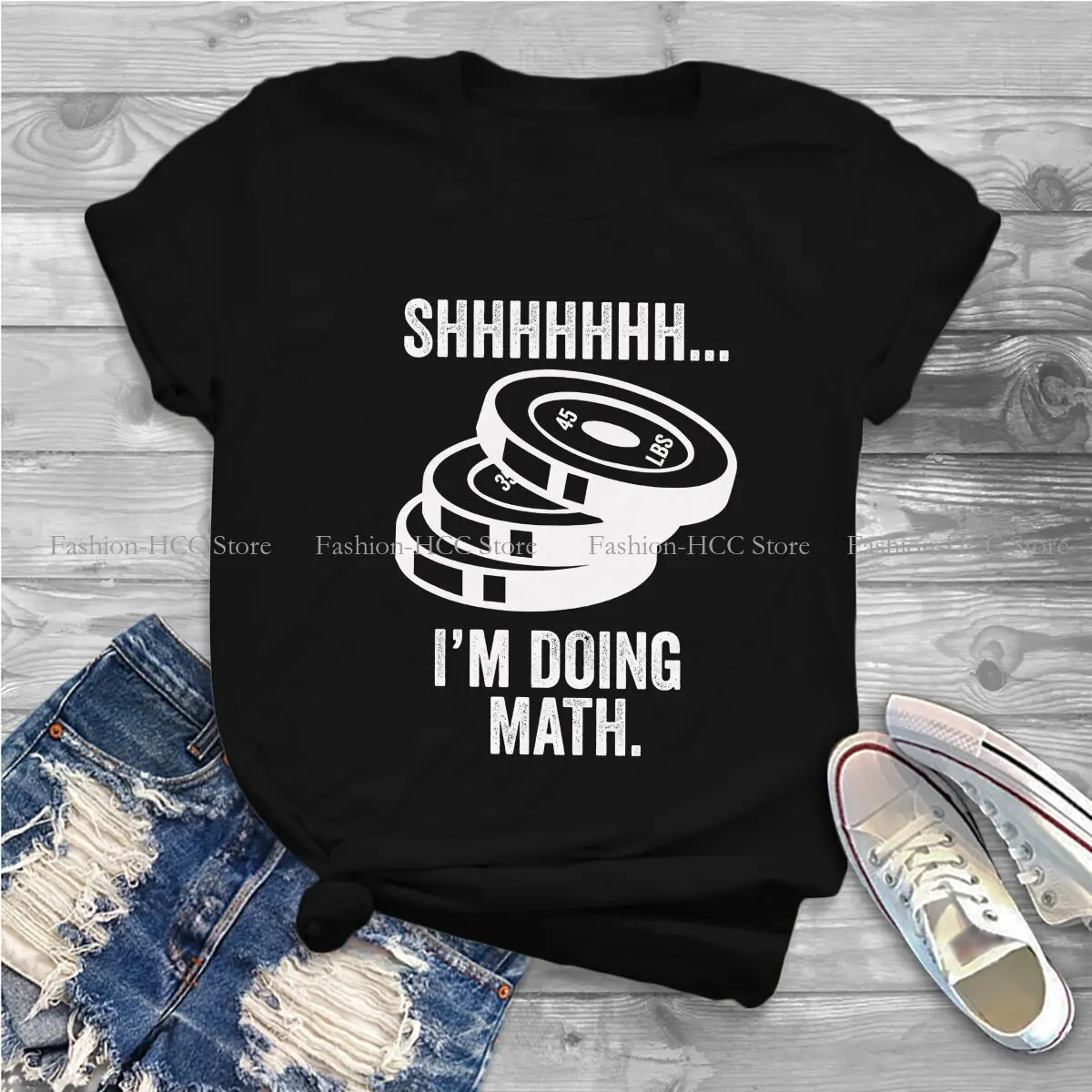 Shh Im Doing Hipster Polyester TShirts Math Momen Graphic Tops T Shirt O Neck