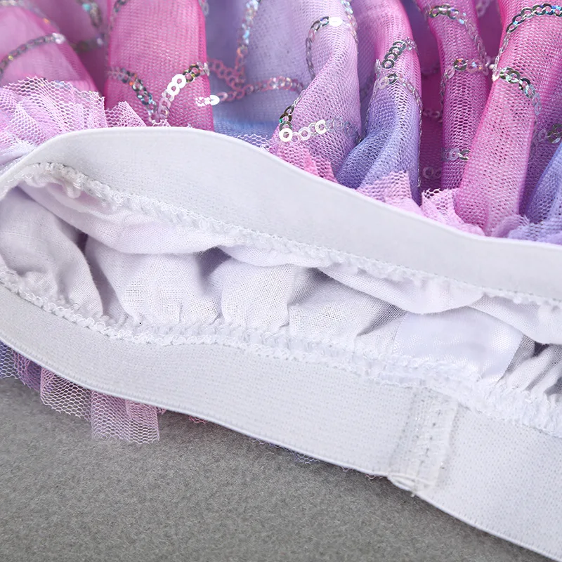 2024 Summer Lavender Mesh Baby Girl Skirt Clothing Princess 2-8 Years Kids Girls Mermaid Tutu Skirt