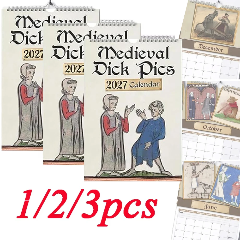 Medieval Pics 2026 Calendar Funny Medieval Pics Calendar With Illustrations Prank Medieval Wall Calendar For History Enthusiasts