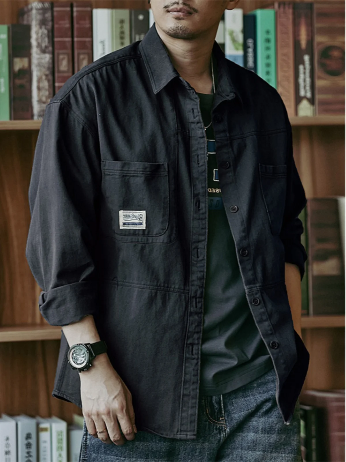 

Мужская винтажная рабочая куртка American Sle, удлиненная, повседневная, свободного кроя, весенне-осенняя, новая, утепленная, для отдыха