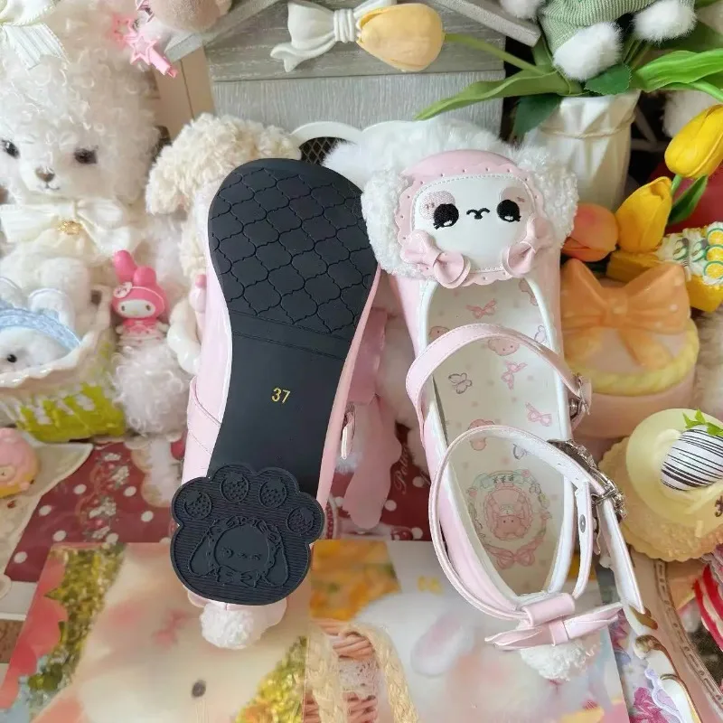 

Original Lolita Shoes Low Heel Comfortable Round Toe Leather Shoes Spring/summer New Cute Lolita Party Cosplay Mary Jane Shoes