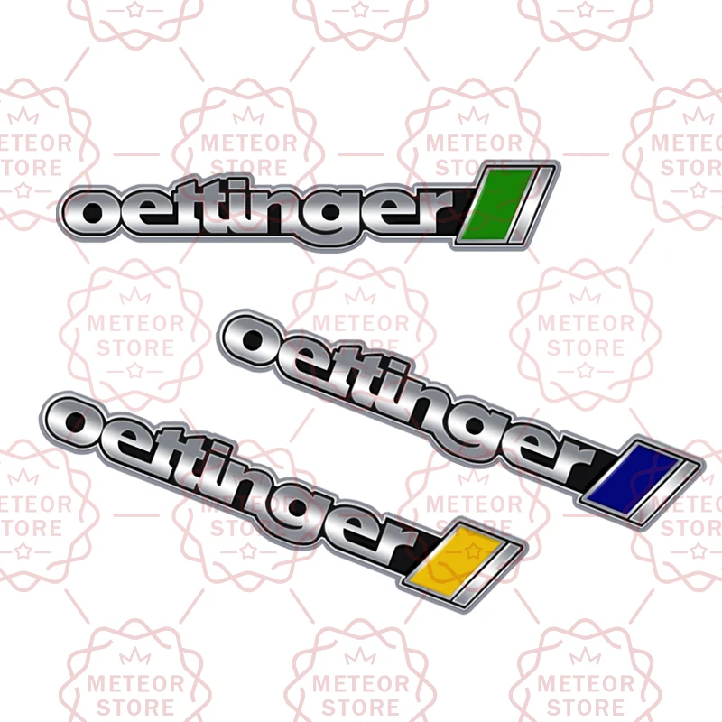 Car Nameplate Oettinger Racing Modification Grille Metal Badge Rear Trunk Decal Sticker Emblem For Golf Polo Beetle MK4 5 6 7 8