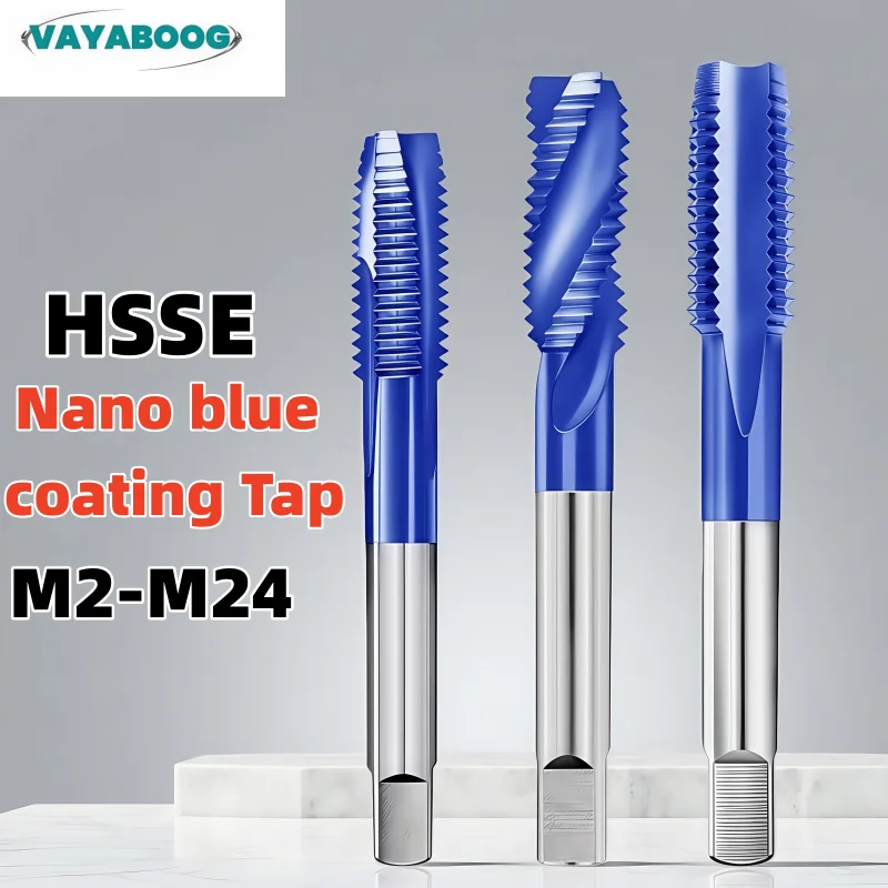 

1 шт. нано-кобальтовый HSSE для нарезания проволоки из нержавеющей стали, специальный спиральный машинный метчик M2M3M4M5M6M8M10M12M14-M24, метчики для винтовой резьбы