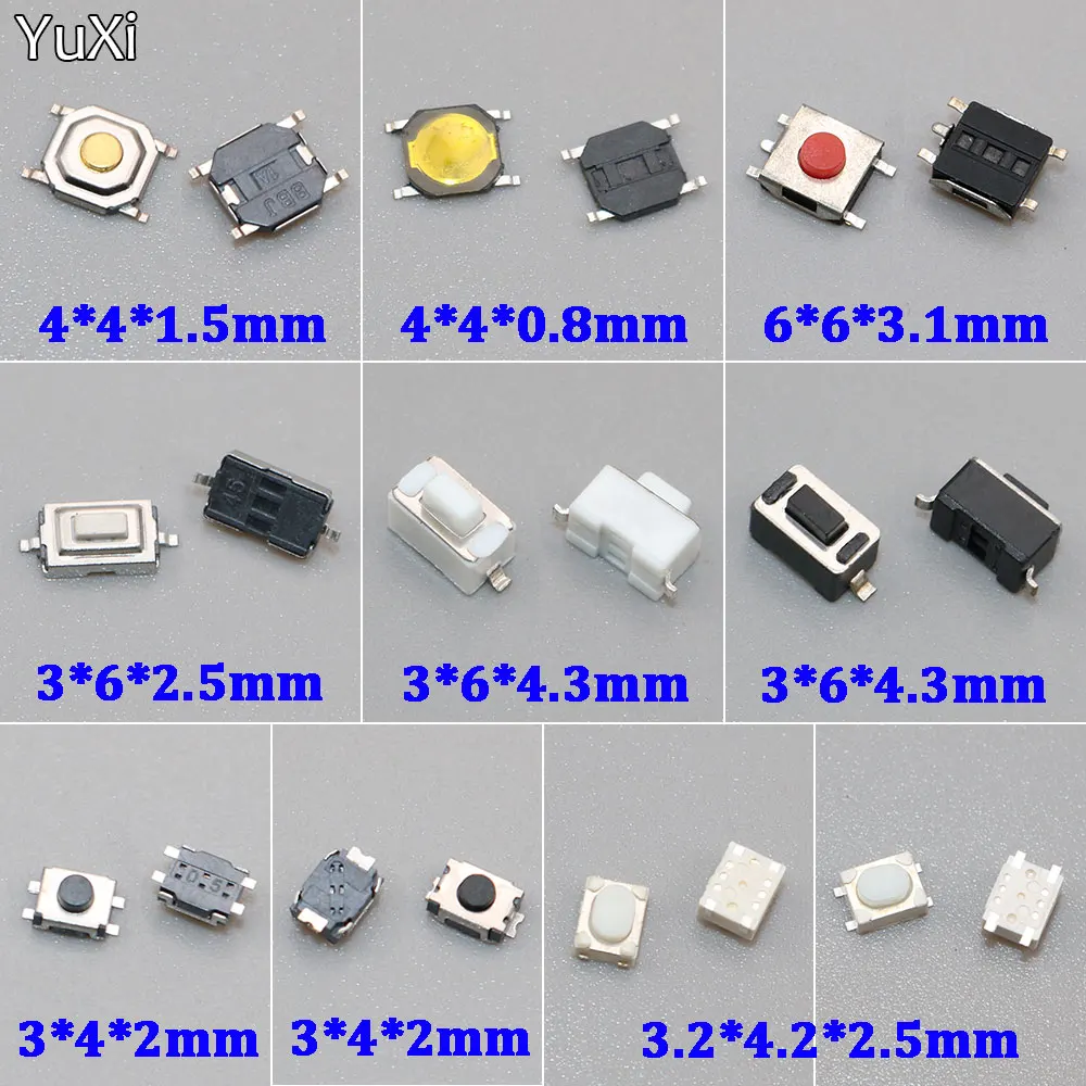 100Pieces/10 Models Car Remote Control Touch Switches Tactile Push Button Switches For Hyundai Nissan Honda VW Toyota Kia Peugeo