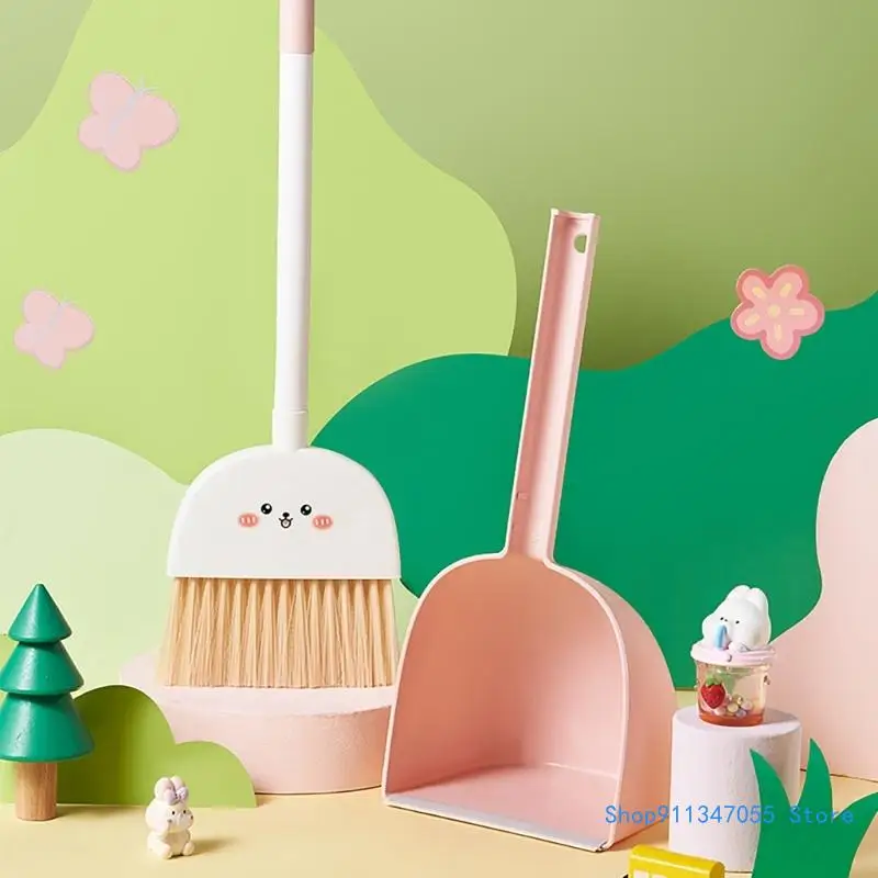 Practical Small Brooms and Dustpan Set for Kids Pretend Playing Cleaning Drop shipping