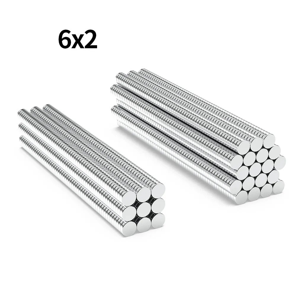 

6x2mm N35 Super Strong Neodymium Magnet Round NdfeB Powerful Permanent Magnetic imanes Refrigerator Magnets 6*2