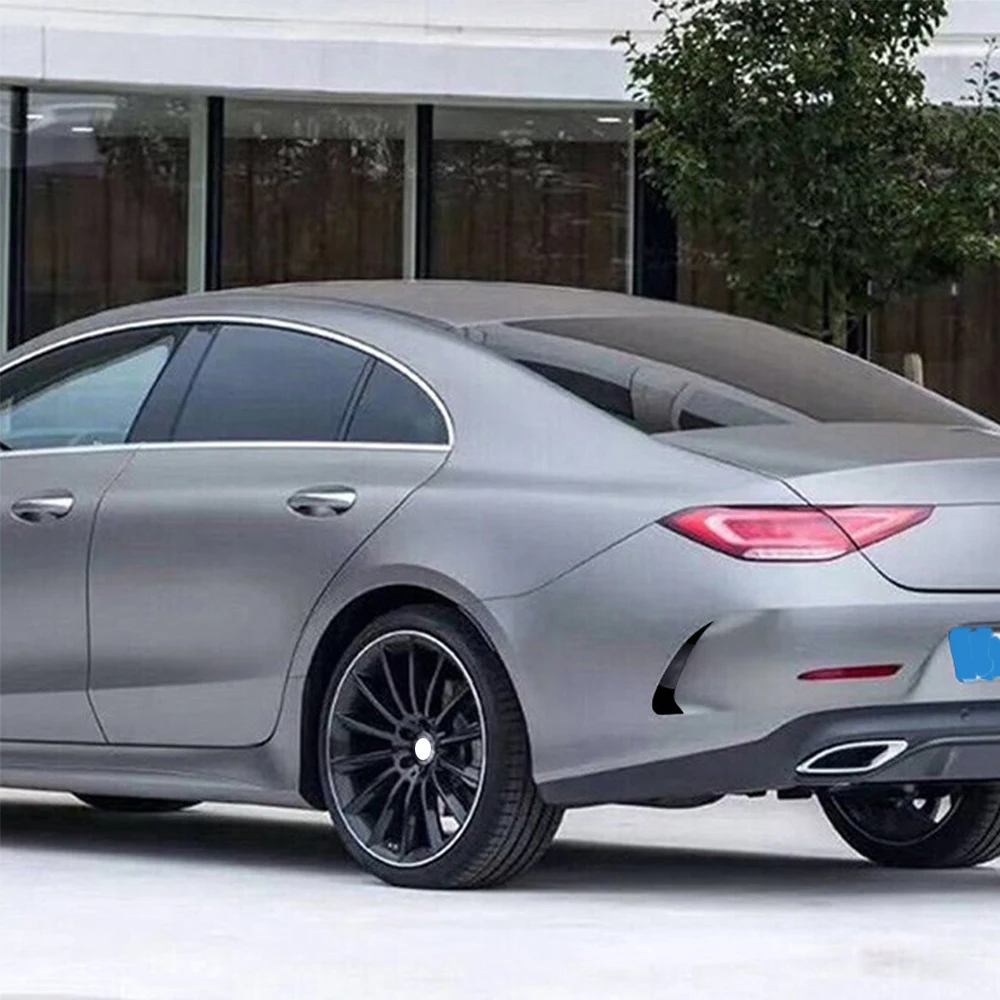 Rear Bumper Splitter Lip Body Kit Spoiler Air Vent Cover Canard Sticker For Mercedes-Benz CLS-Class C257 CLS350 CLS450 AMG 2018+
