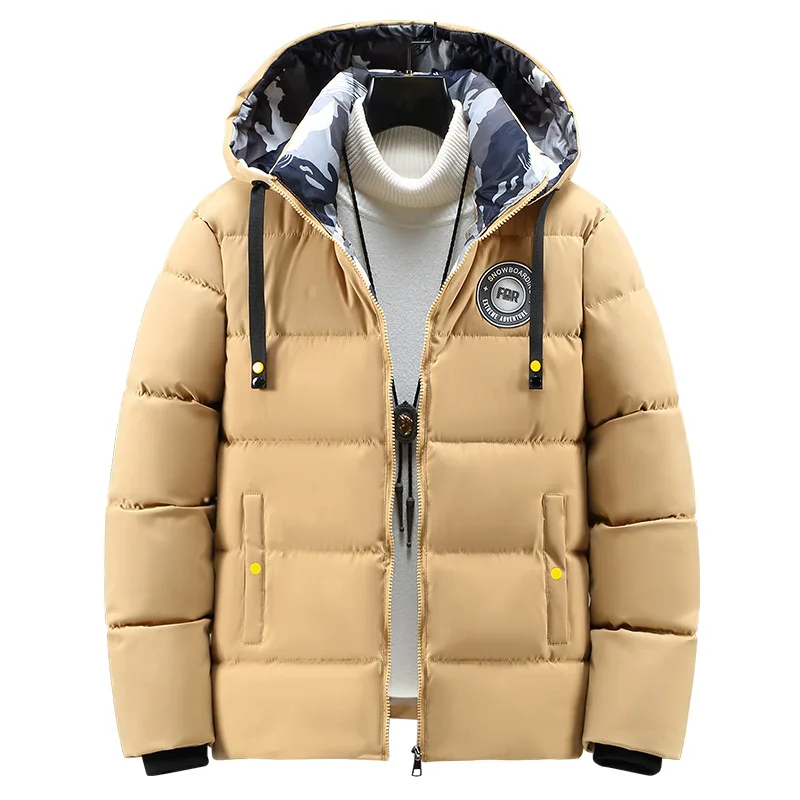 Otoño Invierno hombres chaqueta al aire libre removible con capucha rompevientos abrigos hombres prendas de vestir cálidas moda Casual Parkas sólidas chaqueta masculina Tops