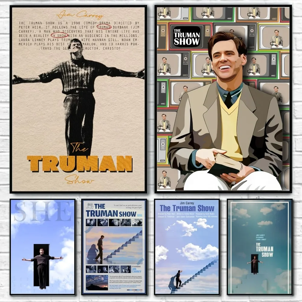 Das T-Truman S-Show Retro-Poster für Zuhause, Wohnzimmer, Schlafzimmer, Bar, Flur, klebrige Wandkunst, Druck, wasserfest, ästhetisches Dekor