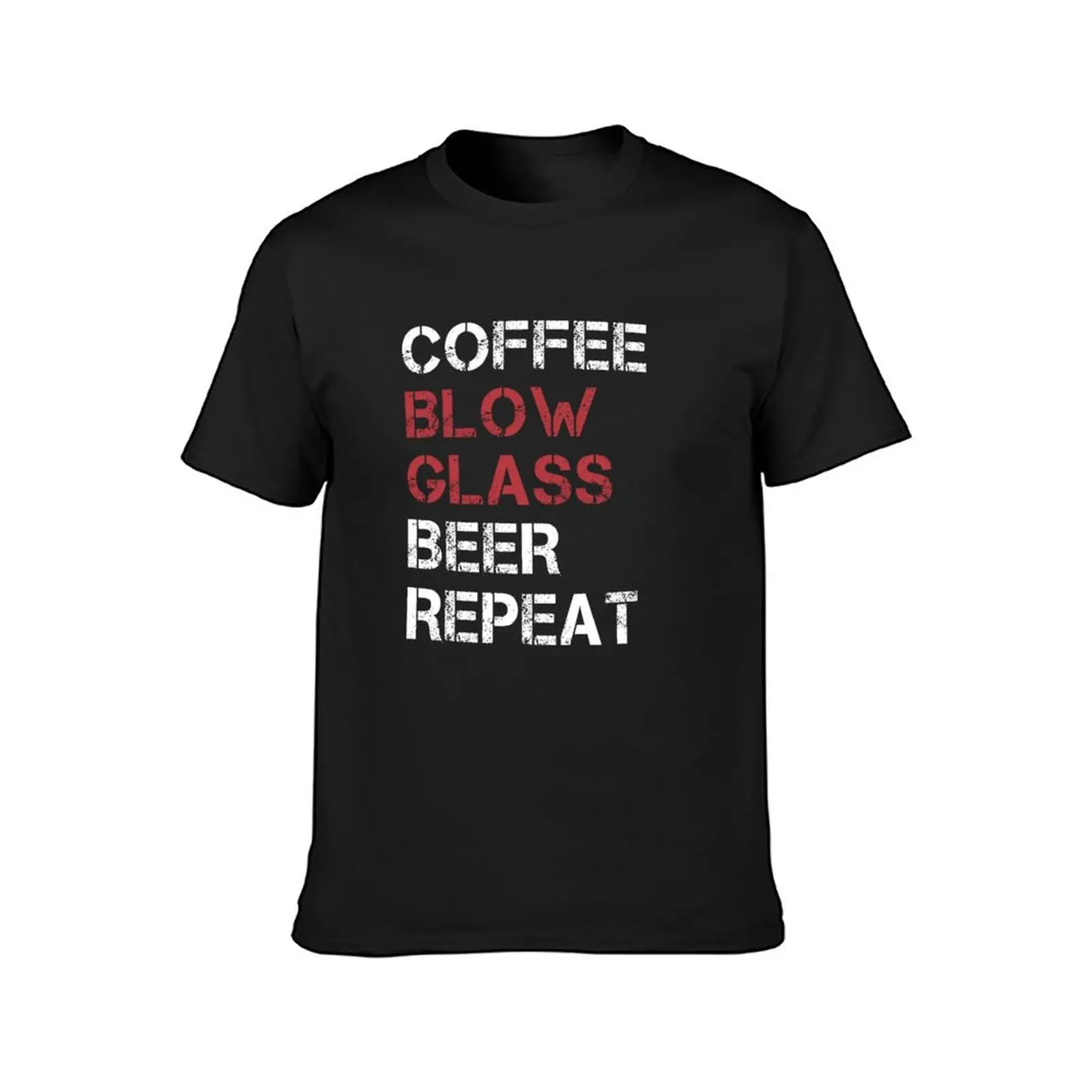 Funny Coffee Blow Glass Beer Repaet Glassblower T-Shirt sports fans for a boy animal prinfor boys mens big and tall t shirts