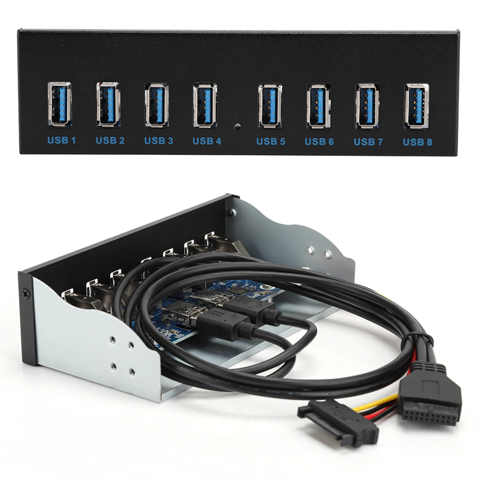 USB3.0 19PIN 8 Ports Hub Optical Drive Extension Front Panel Adapter for PC Computer Front Panel Extension Front Panel