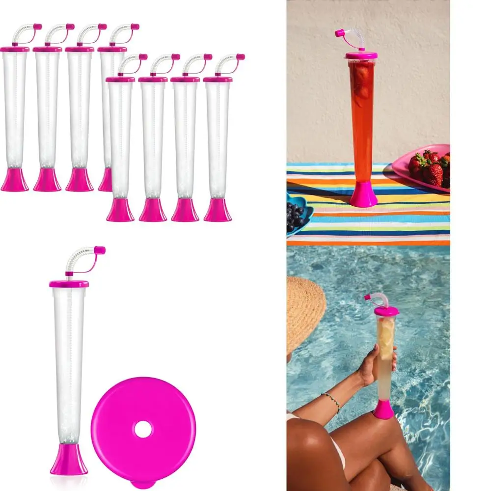 

Розовые чашки для вечеринок на 14 унций для Маргарита, холодных напитков, замороженных напитков и детских праздников.