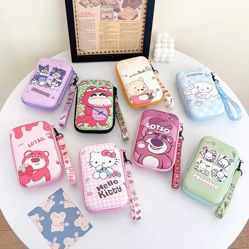 Sanrios Hellokittys Kuromi Pochacco Melody Hard Disk Package Headset Bag Power Pack Usb Charger Cord Management Cable Organizer