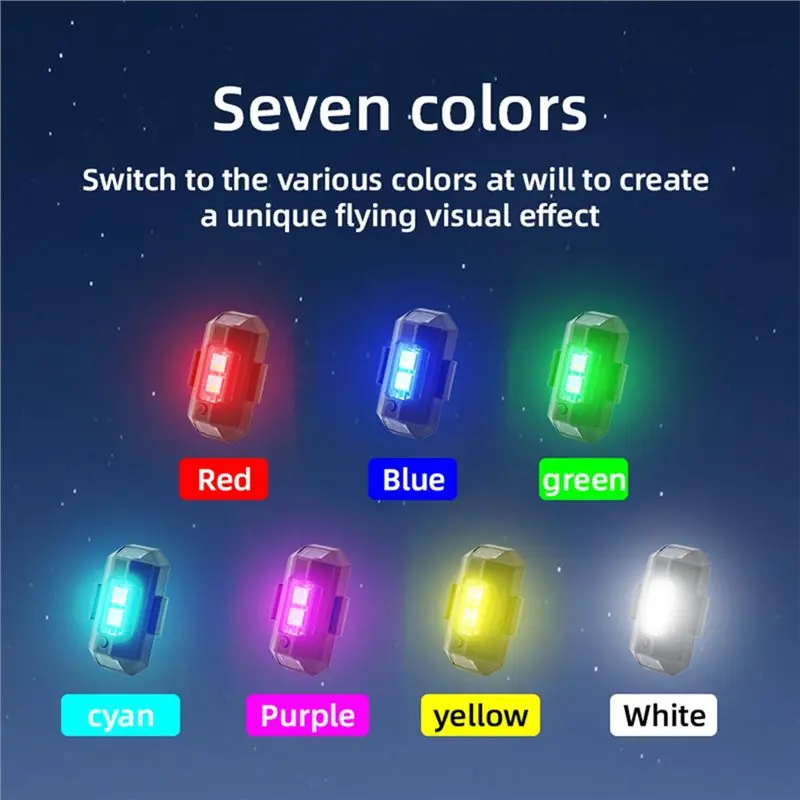 ABUO-5Pcs Mini Drone Strobe Light For DJI NEO/Mini 4 Pro/Mini 2/4K/ 3 Lights Color Anti-Collision Signal Lamp Accessory