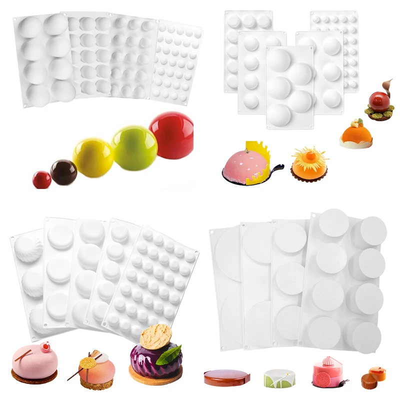 27 Options Available Spherical Hemispherical Cylindrical Oblate Mousse Silicone Mold Chocolate Cake Mould Cake Decorating Tools