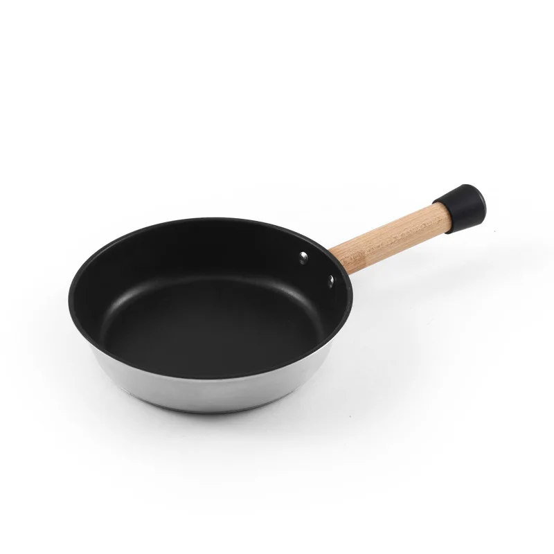 

Outdoor China 304 Stainless Steel Frying Pan Portable Detachable Handle Flat Pan Camping Picnic Small Cookware Non-Stick Pan