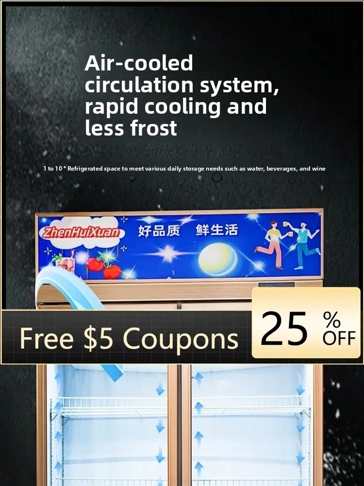 

P3-13 Beverage Cabinet Frozen to Keep Fresh Commercial Large Capacity Freezer Single and Double Door Refrigerator Beer Cabinet