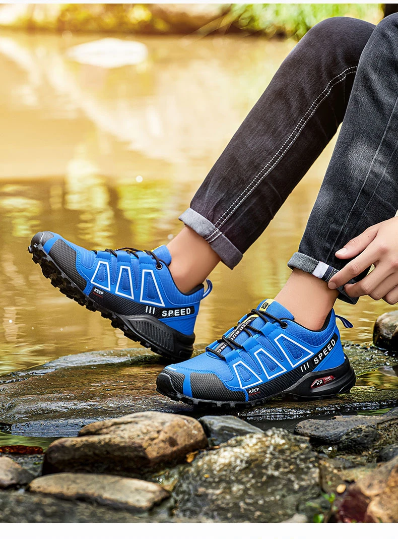 Wasserdichte Wanderschuhe für Herren, Outdoor-Trainer, Schnür-Kletterschuhe, Damen-Trekking-Sneaker, rutschfeste taktische Sneaker für die Jagd – Detail 9