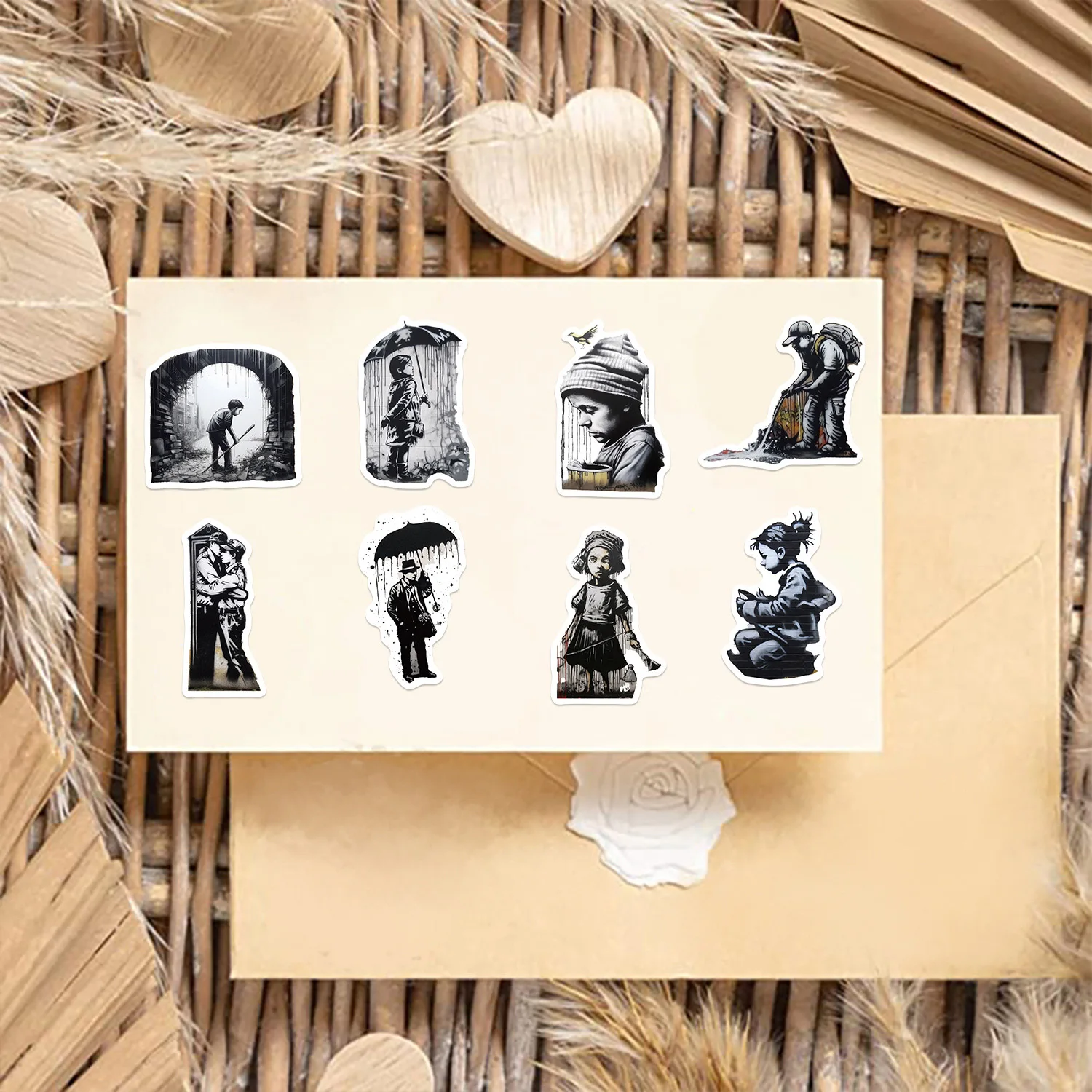 10/30/50PCS Banksy Abstract Art Style Stickers Street Art Graffiti PVC Decals Decoration Toy DIY Suitcase Phone Laptop Notebook