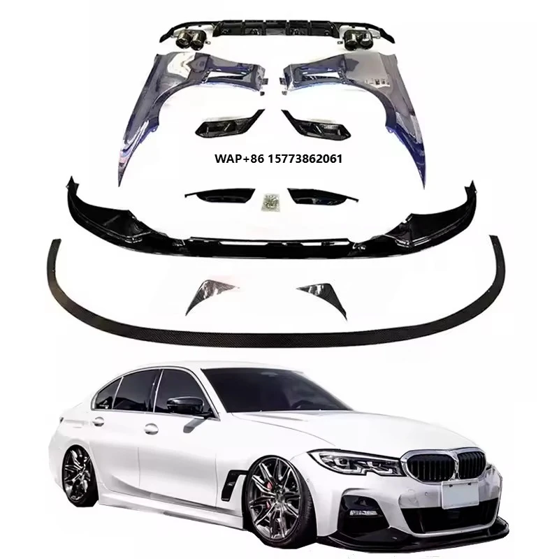 

3 Series Accessories G20 Sport Pro Style Body Kit for 3S G20 Front Lip Rear Diffuser with Exhaust Pipe Car Fenders Part