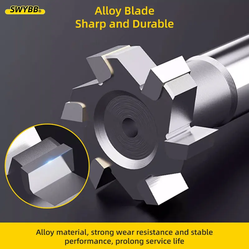 T Slot Milling Cutter HSS High Speed Steel Brazing Carbide Groove End Mill CNC Tool Machining Steel Metal Aluminum Diameter 8~80