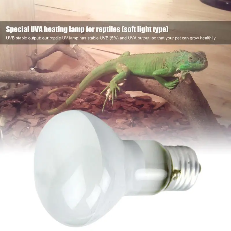 Reptile Heat Lamp Perfect Spectrum Heating Light Reptile Lights UVA UVB Stable Output Strengthen Bone And Digestion For Lizard