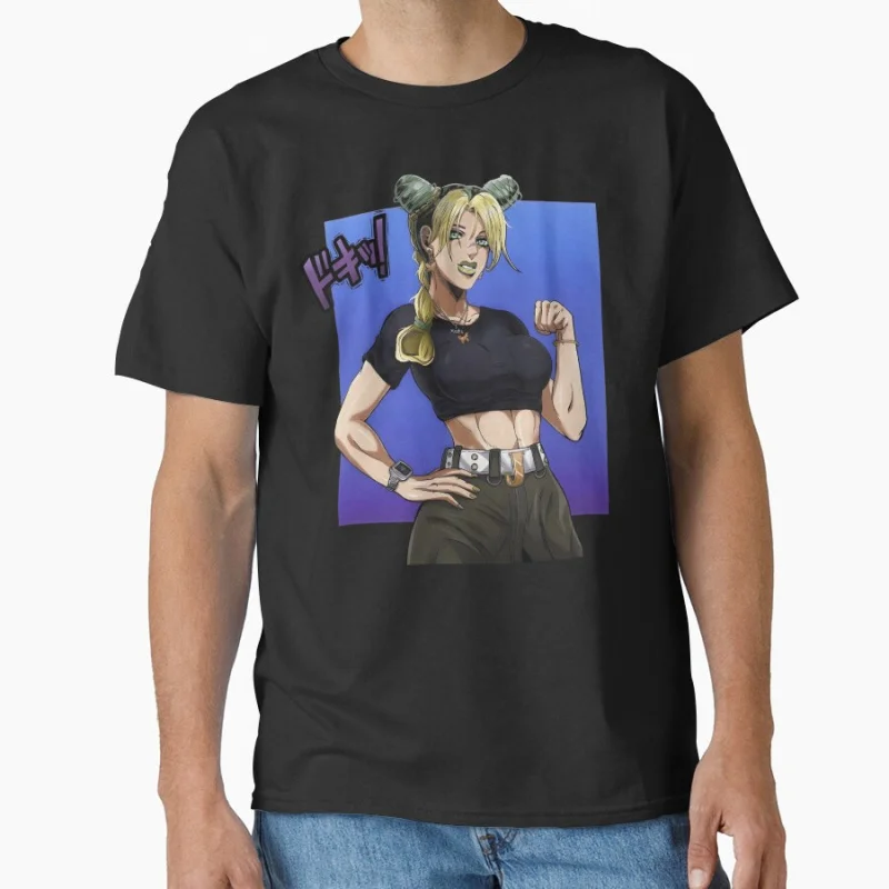 

joku JJBA 80s Manga Jojos bizarre adventure Anime t shirt for men Large size Tops S-6XL 100% cotton printed Clothes