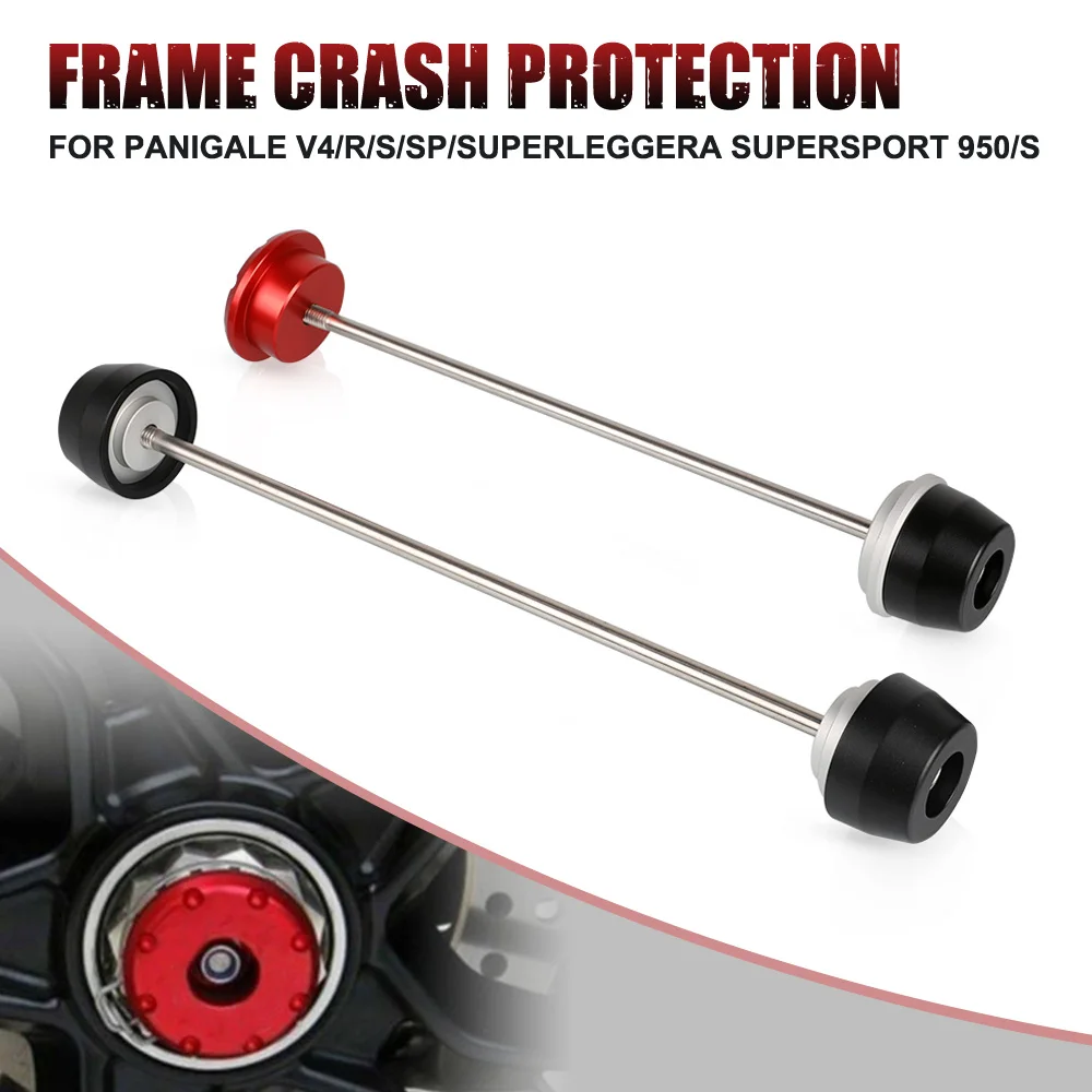

For Ducati Panigale V4/R/S/SP/Superleggera SuperSport 950/S Front Wheel Frame Slider Rear Axle Sliders Frame Crash Protection