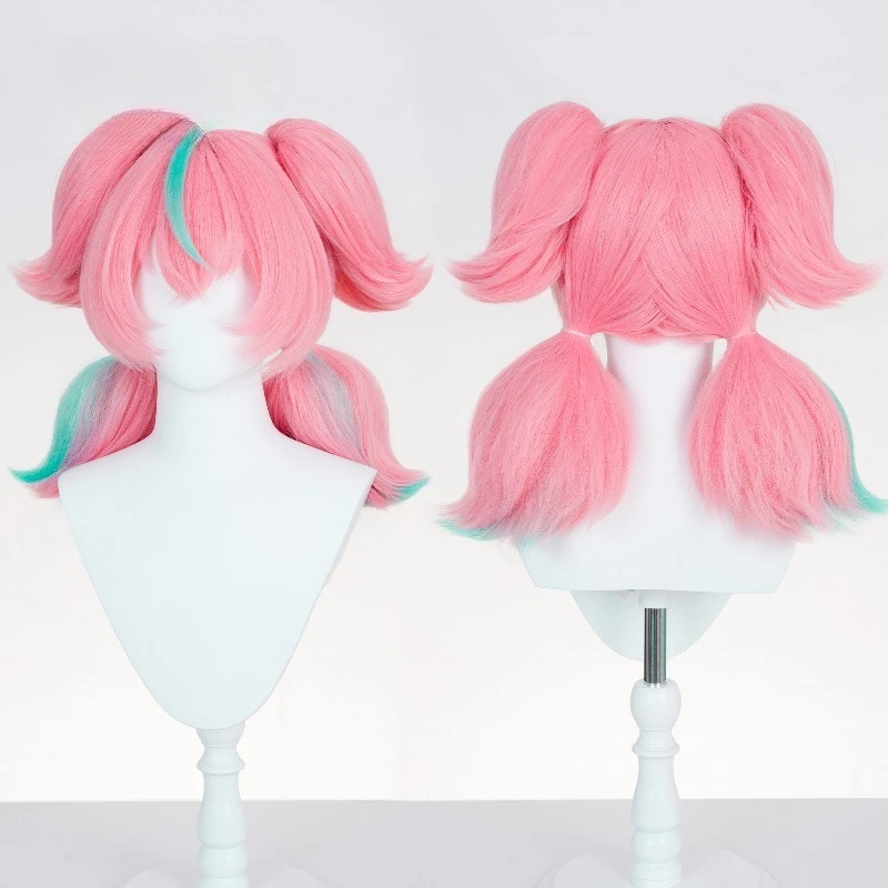 วิกผมสั้นสีชมพูสำหรับคอสเพลย์ตัวละคร Aria จากเกม Zenless Zone Zero วิกผมสังเคราะห์ อุปกรณ์ประกอบฉากสำหรับการแสดงบทบาทสมมติ ของตกแต่งผมสำหรับผู้หญิง งานปาร์ตี้ธีม