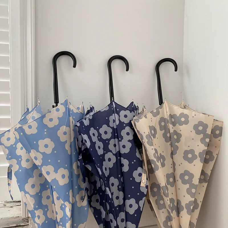 

JOYLOVE Japan Ins Umbrella Lady Long Handle Umbrella Compact Portable Straight Umbrella Reinforced Windproof Long Umbrella