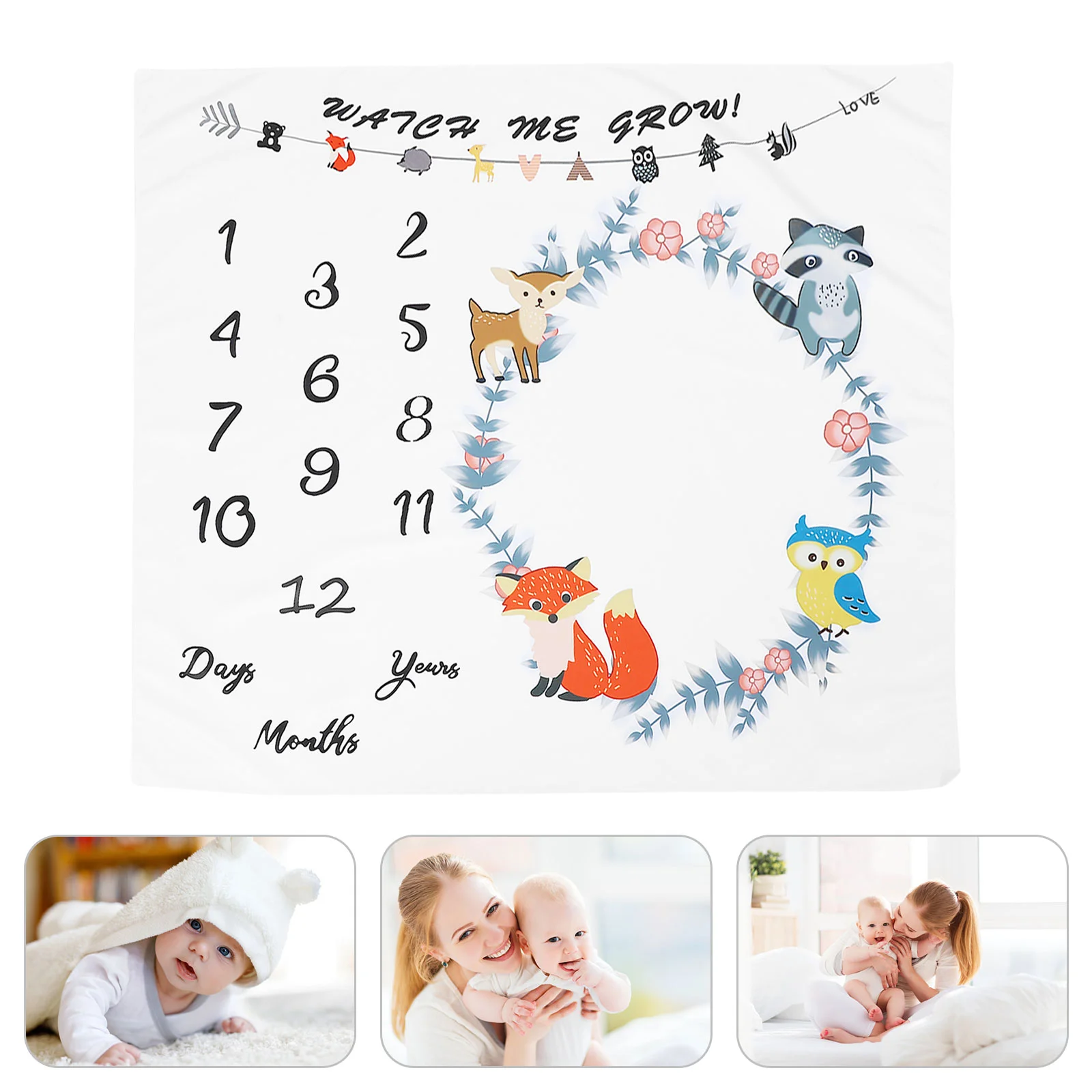 1Pc Baby Photo Blanket Baby Monthly Souvenir Blanket baby blanket baby blanket