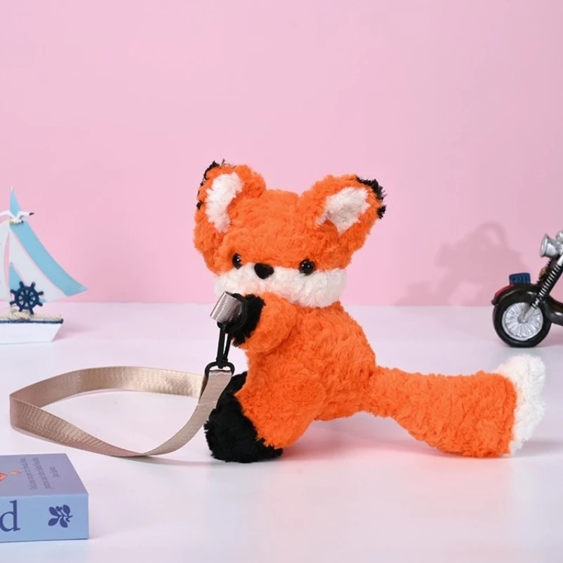 Fox Plush ไหล่กระเป๋าน่ารักปุยผมหยิกตุ๊กตาขนาดเล็กกระเป๋าถือเหรียญกระเป๋าเด็ก Good Night Buddy สาวของขวัญตกแต่งรถ